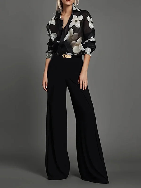 Women’s Long-Sleeve Floral Blouse