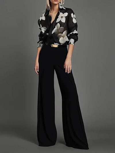 Women’s Long-Sleeve Floral Blouse