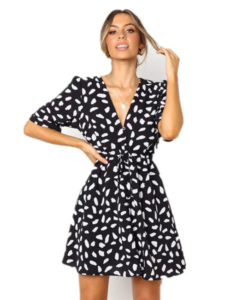 Women’s Polka Dot Wrap Dress