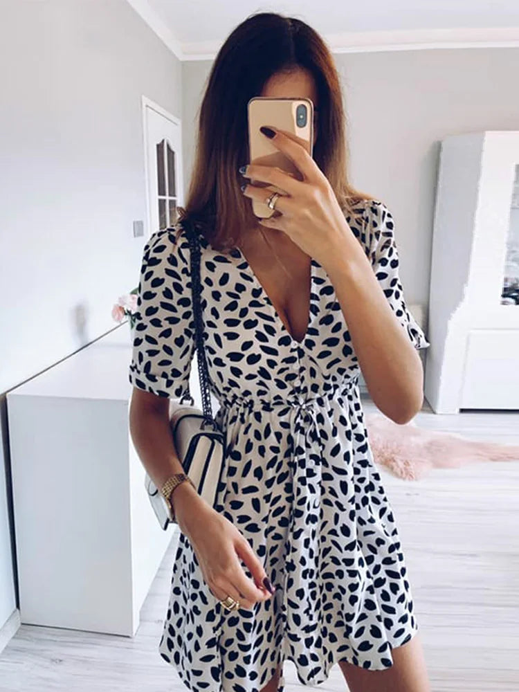 Women’s Polka Dot Wrap Dress