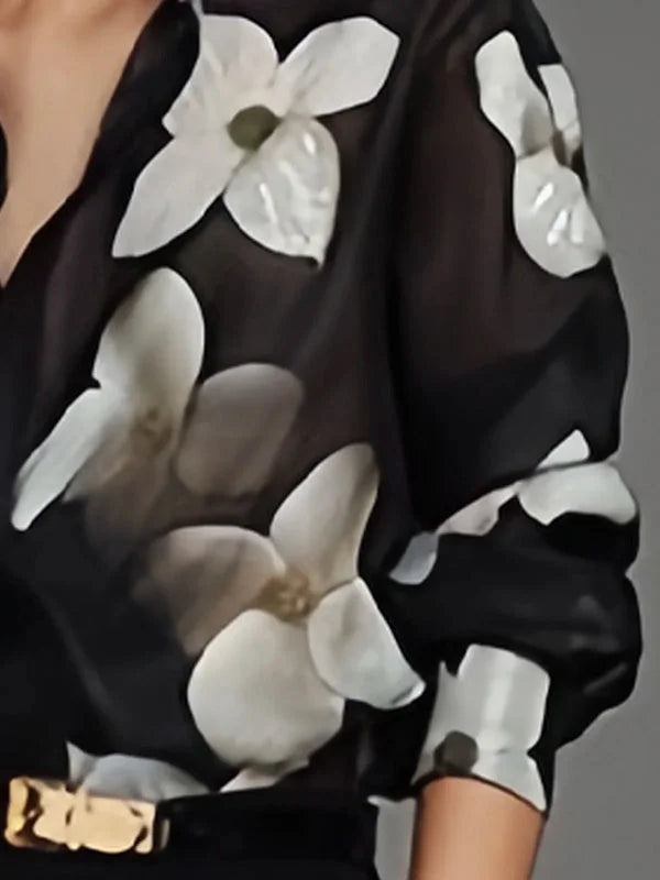 Women’s Long-Sleeve Floral Blouse